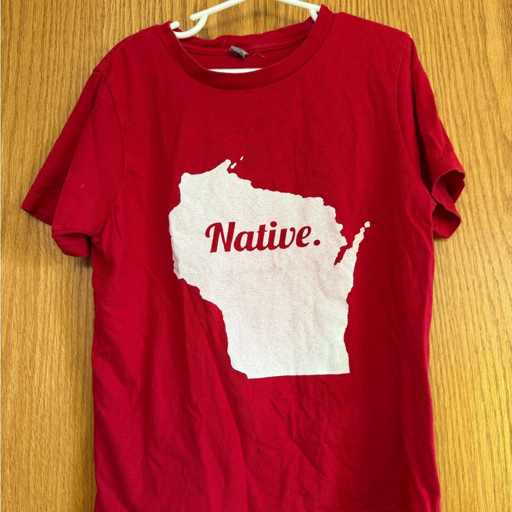 Red Wisconsin Native T-Shirt